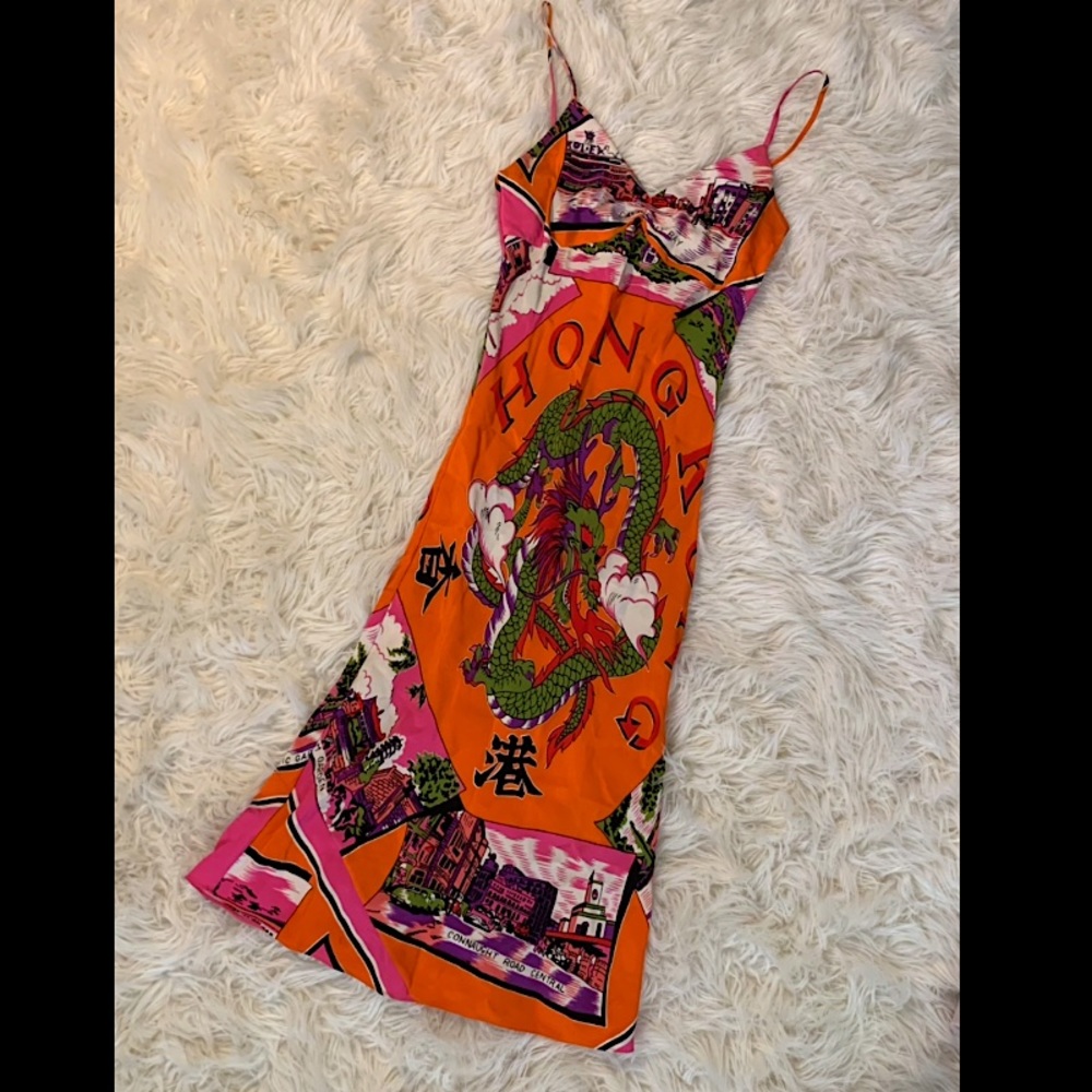Authentic Green Label Tibi Dress Bias Cut 100%Silk
